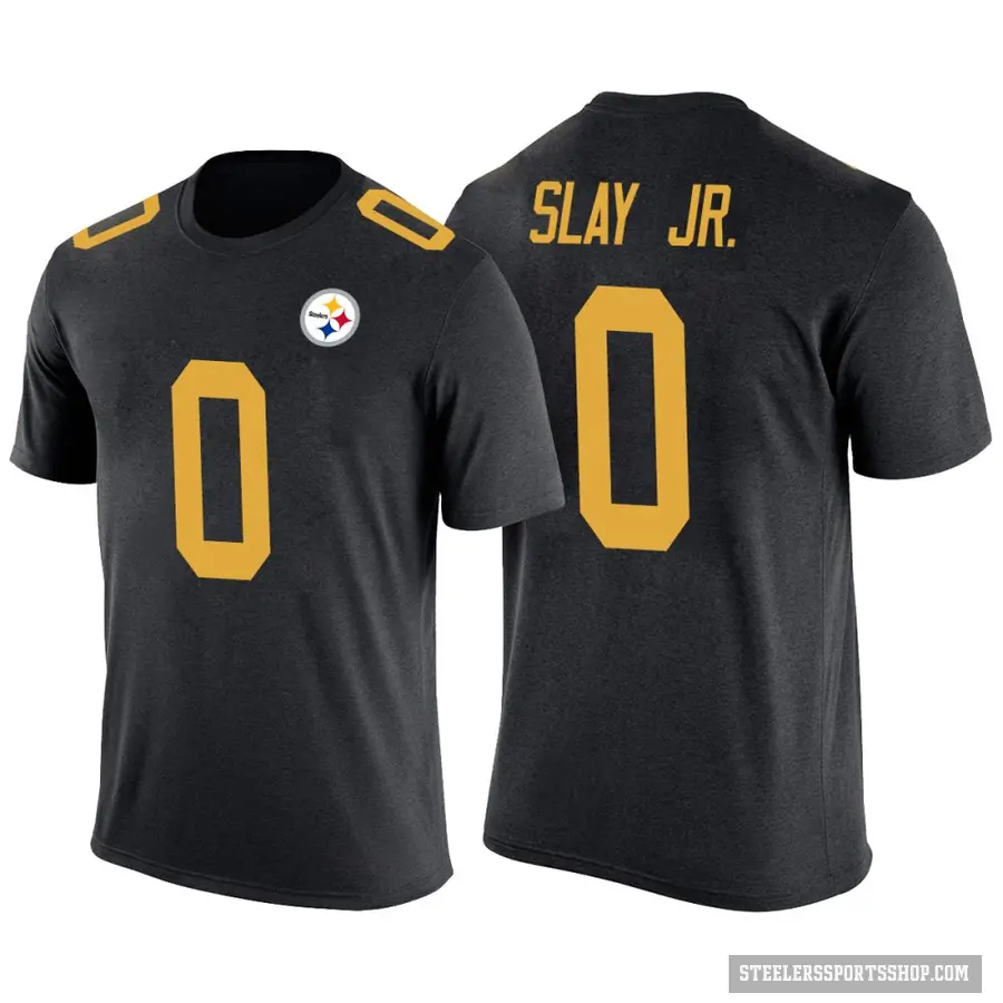 Men's ＃0 Darius Slay Jr. Pittsburgh Steelers Black Color Rush T-Shirt