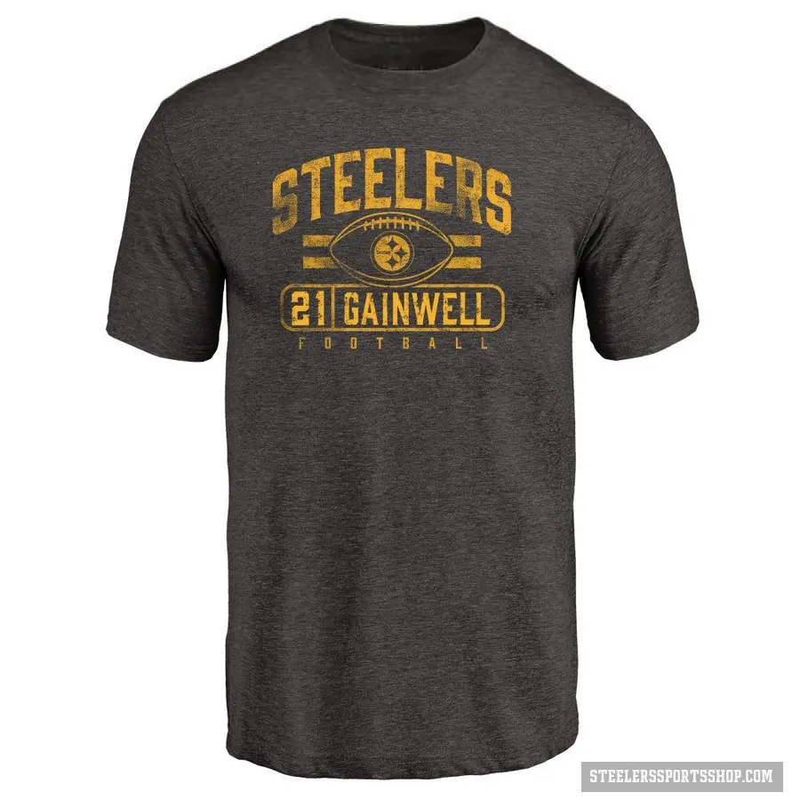 Men's ＃21 Kenneth Gainwell Pittsburgh Steelers Black Flanker T-Shirt