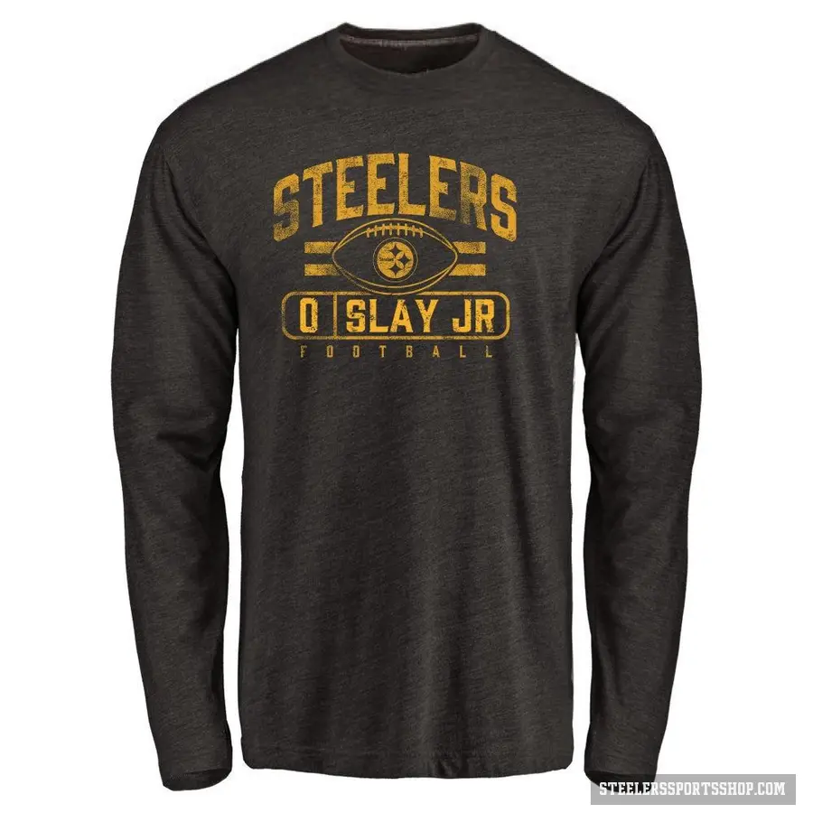 Youth ＃0 Darius Slay Jr. Pittsburgh Steelers Black Flanker Long Sleeve T-Shirt
