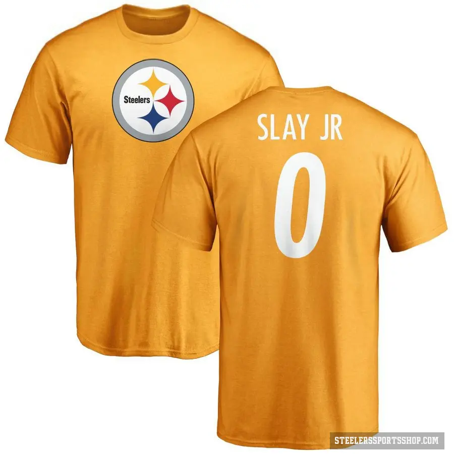 Youth ＃0 Darius Slay Jr. Pittsburgh Steelers Gold Logo T-Shirt