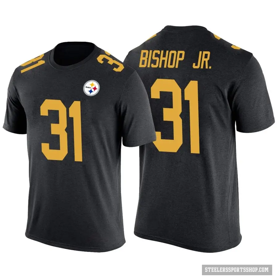 Youth ＃31 Beanie Bishop Jr. Pittsburgh Steelers Black Color Rush T-Shirt