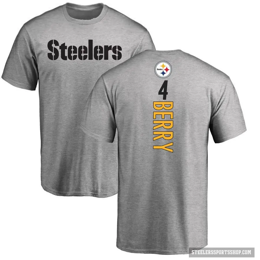 Youth ＃4 Jordan Berry Pittsburgh Steelers Ash Backer T-Shirt