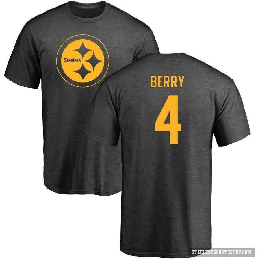 Youth ＃4 Jordan Berry Pittsburgh Steelers Ash One Color T-Shirt