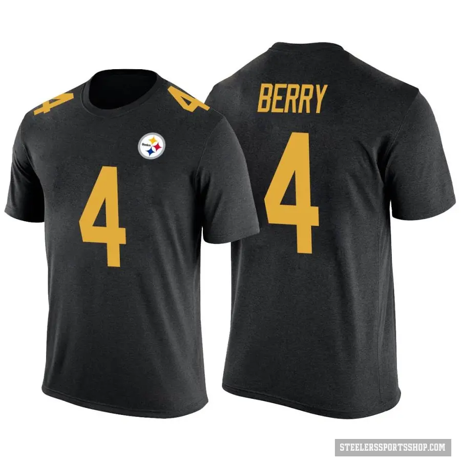 Youth ＃4 Jordan Berry Pittsburgh Steelers Black Color Rush T-Shirt