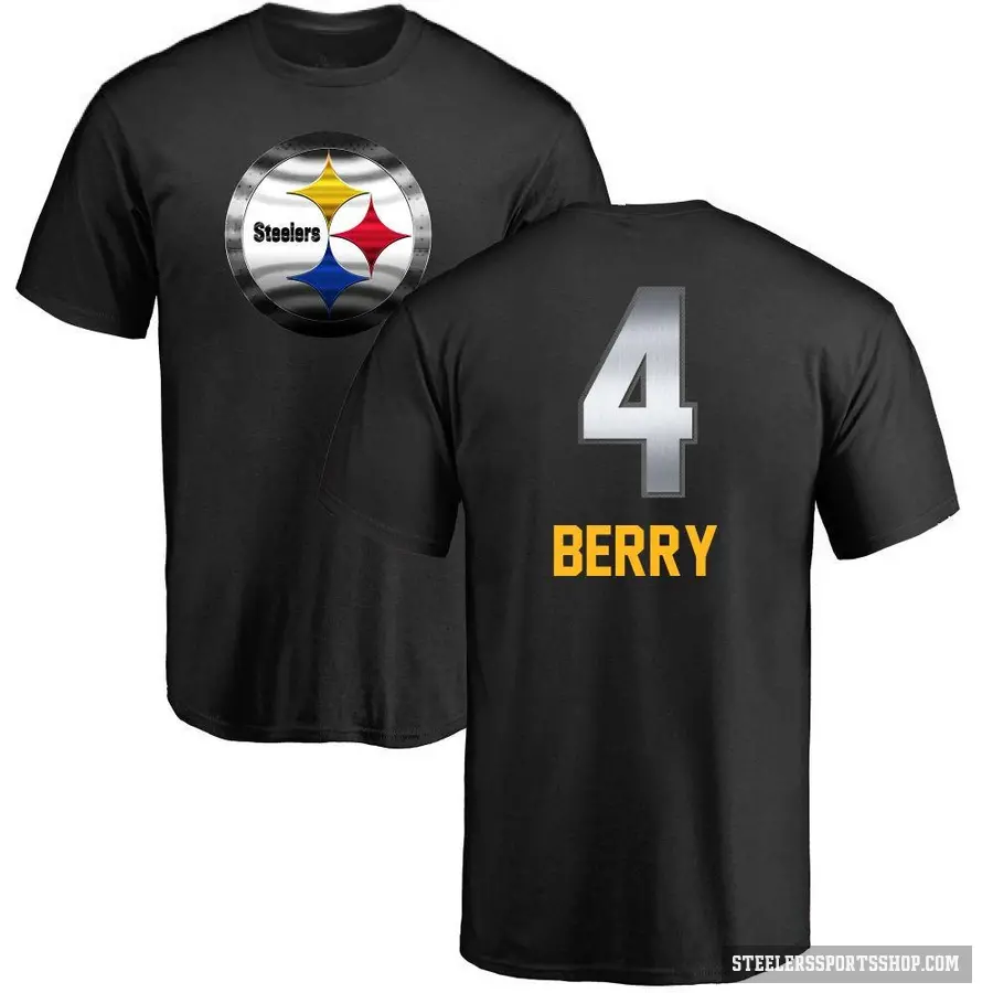 Youth ＃4 Jordan Berry Pittsburgh Steelers Black Midnight Mascot T-Shirt