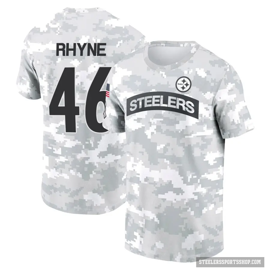 Youth ＃46 Forrest Rhyne Pittsburgh Steelers Camo Arctic 2024 Salute to Service Performance T-Shirt