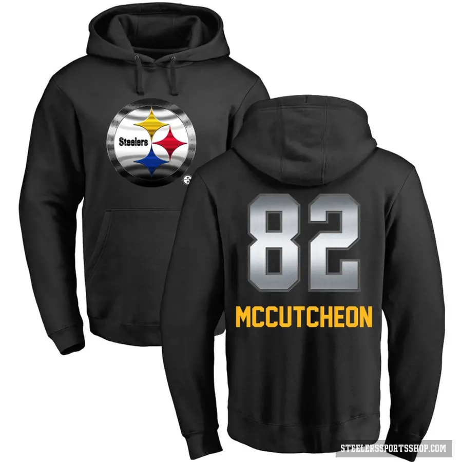 Youth ＃82 Lance McCutcheon Pittsburgh Steelers Black Midnight Mascot Pullover Hoodie
